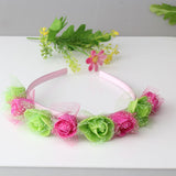 Kid Girl Hair Headband Yarn Foam Flower Photo Wedding Photography Headwears