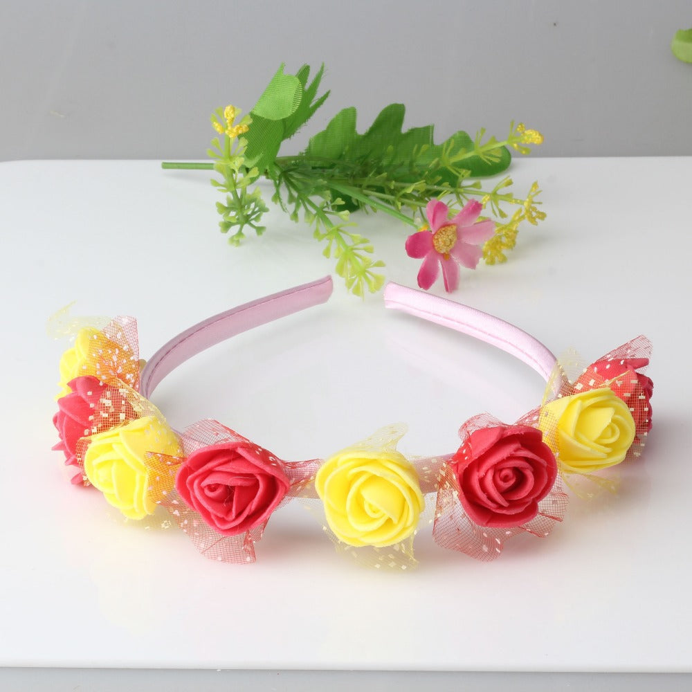Kid Girl Hair Headband Yarn Foam Flower Photo Wedding Photography Headwears