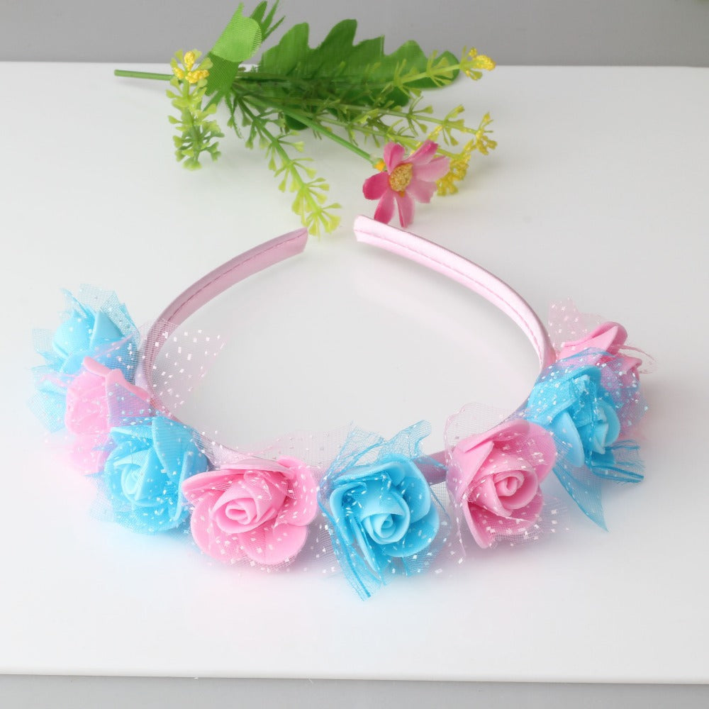 Kid Girl Hair Headband Yarn Foam Flower Photo Wedding Photography Headwears