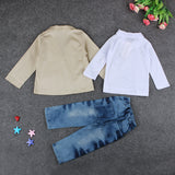 Kid Baby Boys Gentlemen Kids Suit 3 Pcs Sets