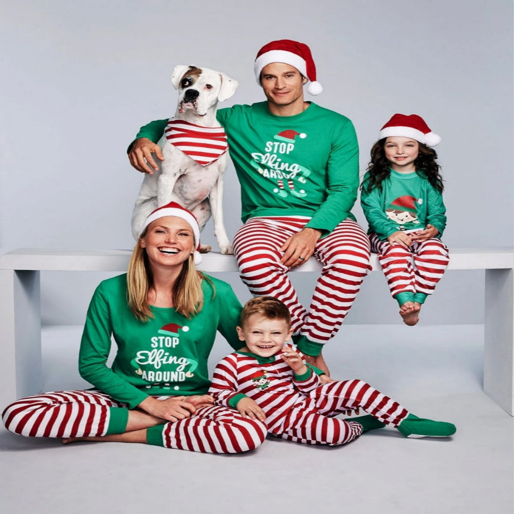 Christmas Family Matching Pajamas Adult Kids Baby Sleepwear