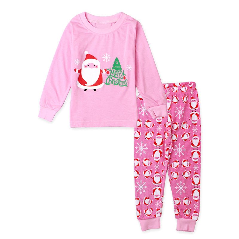 Kid Girl Christmas Home Clothes Pajamas 2 Pcs Suit