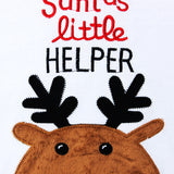 Kids Explosions Christmas Reindeer Embroidery Cotton Long-sleeved Pyjamas 2 Pcs