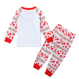 Kids Explosions Christmas Reindeer Embroidery Cotton Long-sleeved Pyjamas 2 Pcs