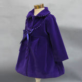 Kid Girls Trench Autumn Winter Woolen Coat