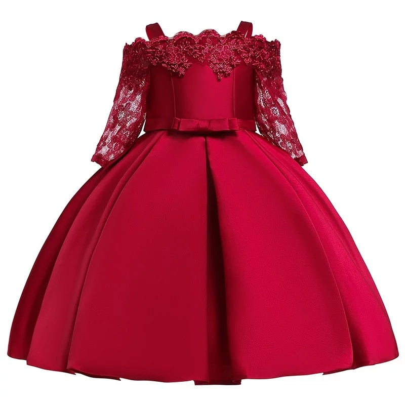 Girl 3D Flower Princess Birthday Patry Formal Ball Gown Dress 3-10 Y