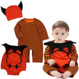 0-18M Baby Boy Halloween Pumpkin Set 3 Pcs