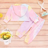 Kid Baby Girl Tie-Dyed Long Sleeve Outfits Set 2 Pcs