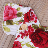Cute Infant Baby Girls Floral Romper 2 Pcs Set