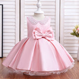 Kid Baby Girl Summer Solid Piano Performance Princess Dresses