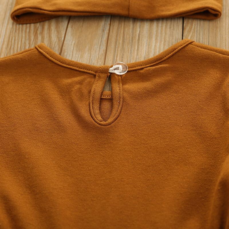 Toddler Baby Girl Long Sleeve Ruffle Leopard Suits 3 Pcs Sets