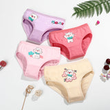 Kid Baby Girl Cotton Underwear Panties Cute Soft Breathable 4 Pieces/Lot