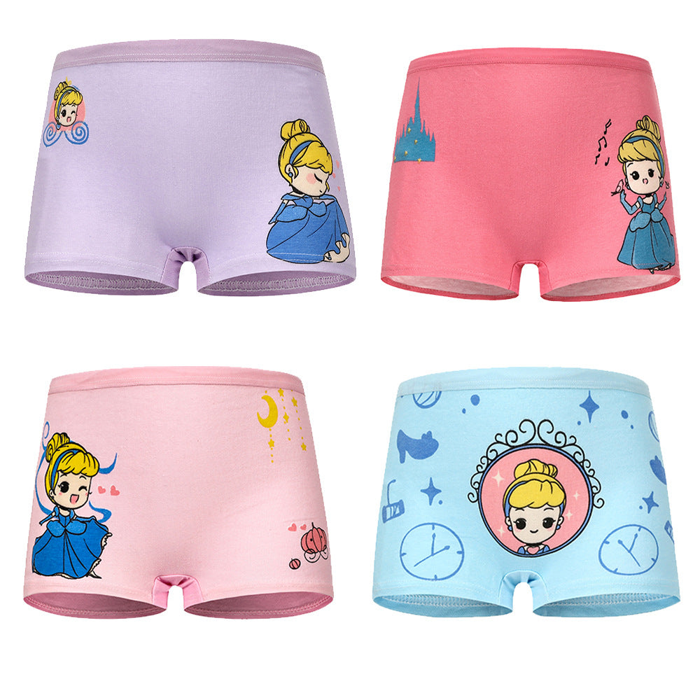 Kid Baby Girl Cotton Underwear Panties Cute Soft Breathable 4 Pieces/Lot