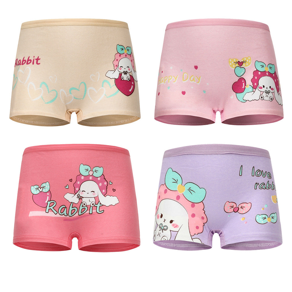 Kid Baby Girl Cotton Underwear Panties Cute Soft Breathable 4 Pieces/Lot