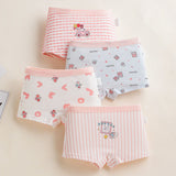 Kid Girl Cotton Cute Soft Underwear 4 Pieces/Lot 2-12Y