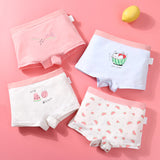 Kid Girl Cotton Cute Soft Underwear 4 Pieces/Lot 2-12Y
