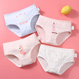 Kid Girl Cotton Cute Soft Underwear 4 Pieces/Lot 2-12Y