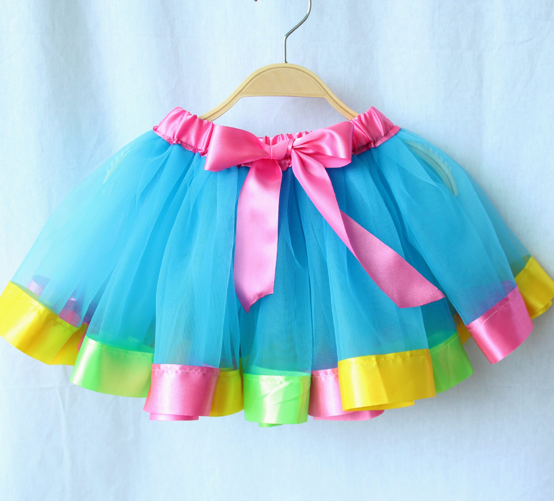 Kid Baby Girl Princess Rainbow Mesh Tutu Skirts
