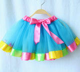 Kid Baby Girl Princess Rainbow Mesh Tutu Skirts