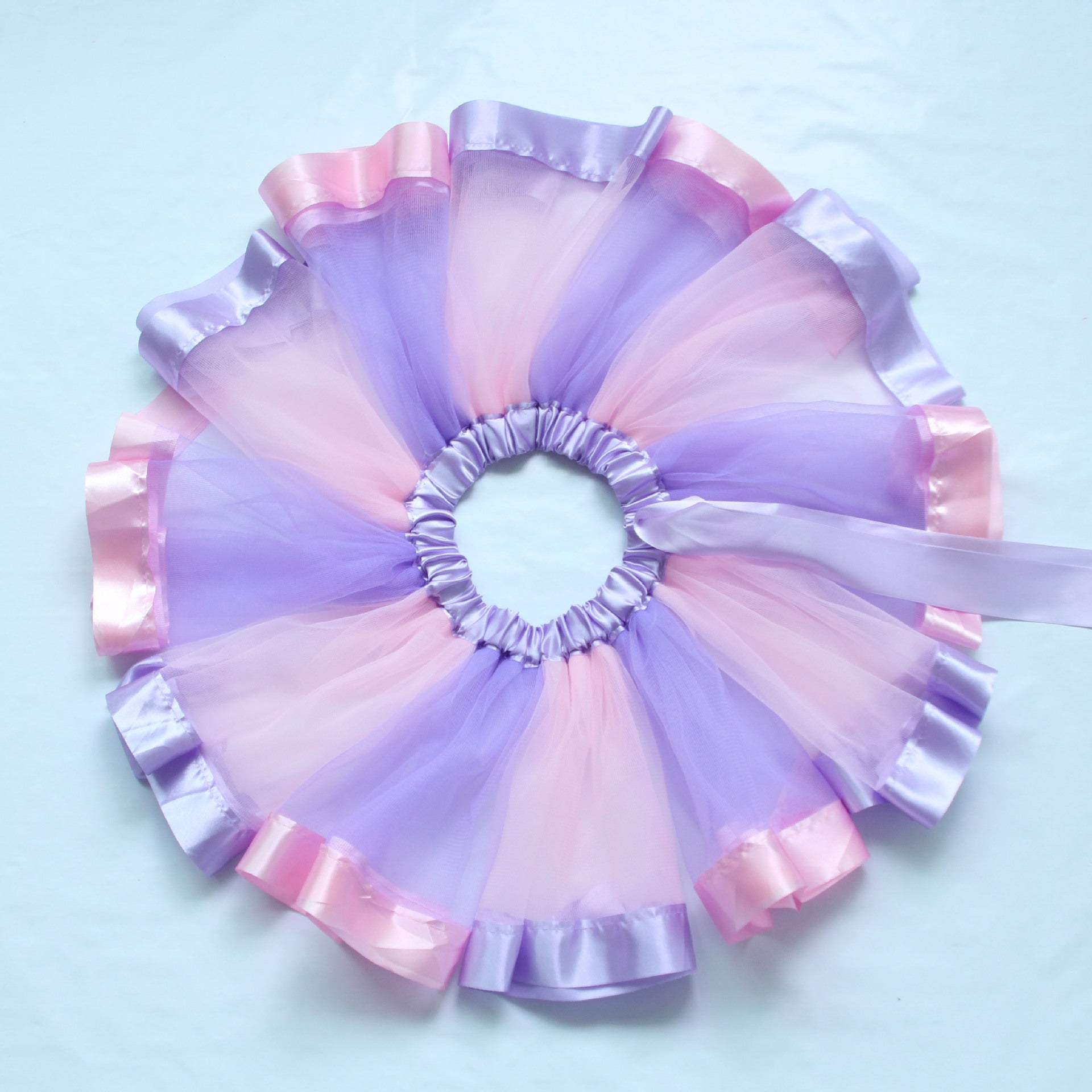 Kid Baby Girl Princess Rainbow Mesh Tutu Skirts
