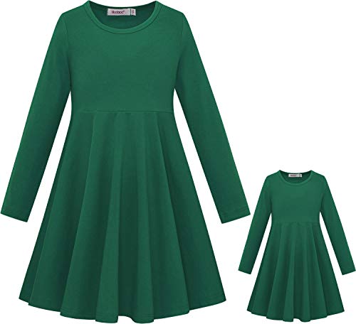 Family Matching Mother Daughter Dolls Long Sleeve Dress
