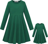 Family Matching Mother Daughter Dolls Long Sleeve Dress