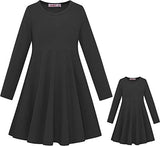 Family Matching Mother Daughter Dolls Long Sleeve Dress