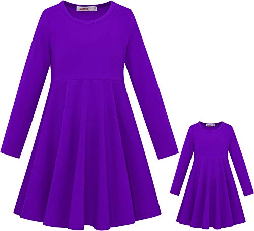Family Matching Mother Daughter Dolls Long Sleeve Dress