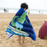 Kid Baby Pure Cotton Towel Poncho Gym Sports Hooded Mermaid Bathrobe Pajamas