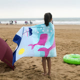 Kid Thicken Cartoon Cotton Bath Beach Towel Compressed Pajamas