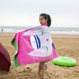 Kid Thicken Cartoon Cotton Bath Beach Towel Compressed Pajamas