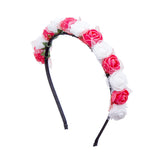 Kid Girl Bridal Wreath Snow Gauze Foam Flower Hoop Wedding Photography Headwear