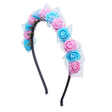 Kid Girl Bridal Wreath Snow Gauze Foam Flower Hoop Wedding Photography Headwear