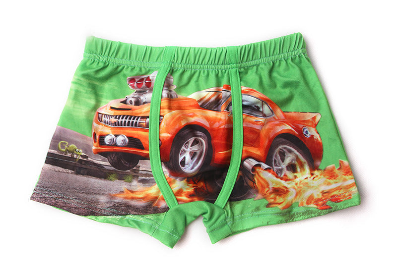 Kids Boys Briefs Shorts Cute Car Cartoon Underwear 3 Packs