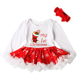 Christmas Baby Girls Dress Newborn Costumes Santa Claus Dresses