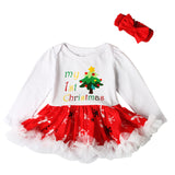 Christmas Baby Girls Dress Newborn Costumes Santa Claus Dresses