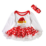 Christmas Baby Girls Dress Newborn Costumes Santa Claus Dresses