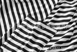 Family Matching Parent-child Black and White Stripe Casual Dress