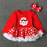 Christmas Baby Girls Dress Newborn Costumes Santa Claus Dresses