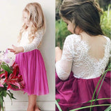 Summer Kids Little Girls Princess Baby Girl  Flower Lace Tutu Dress 1-6 Years - honeylives