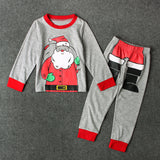 Boys Spring Christmas Santa Claus Long-sleeved Home Wear Pajamas 2 Pcs