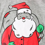 Boys Spring Christmas Santa Claus Long-sleeved Home Wear Pajamas 2 Pcs