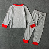 Boys Spring Christmas Santa Claus Long-sleeved Home Wear Pajamas 2 Pcs