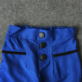 Kid Baby Girl Suit Chiffon A Word Collar Dew Shoulder Spring 2 Pcs Sets