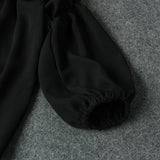 Kid Baby Girl Suit Chiffon A Word Collar Dew Shoulder Spring 2 Pcs Sets