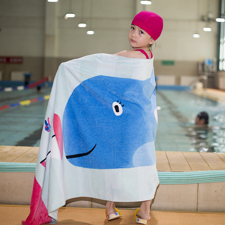 Kid Thicken Cartoon Cotton Bath Beach Towel Compressed Pajamas