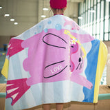 Kid Thicken Cartoon Cotton Bath Beach Towel Compressed Pajamas