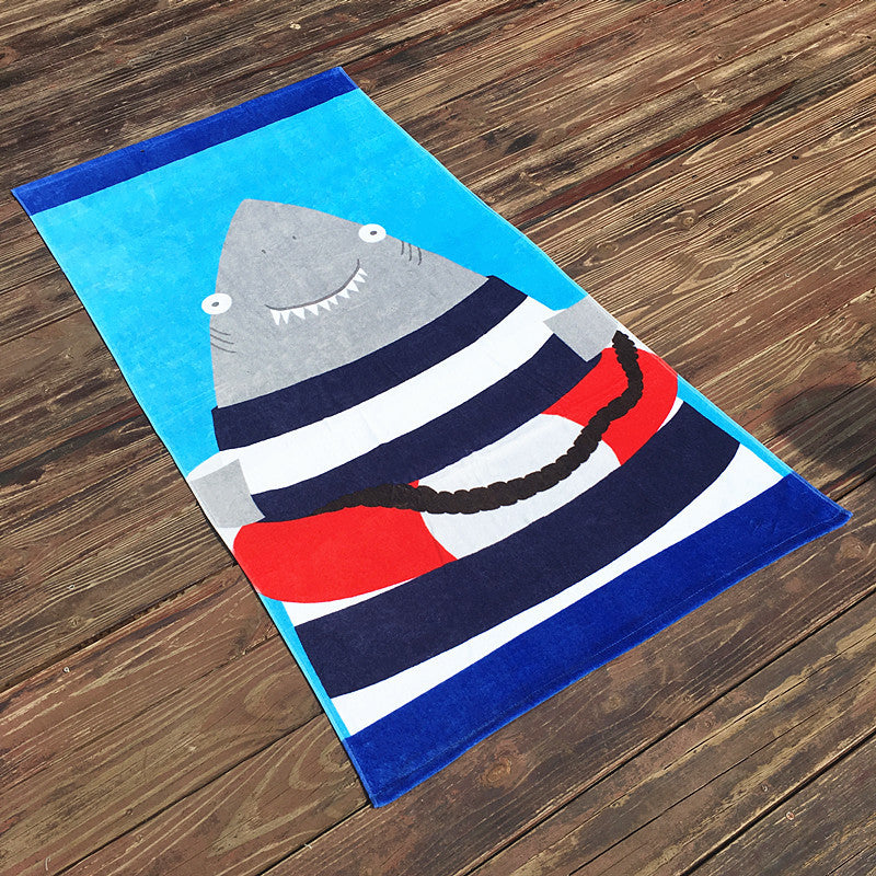 Kid Thick Bath Towel Cartoon Printing Large Cotton Beach Bath Pajamas