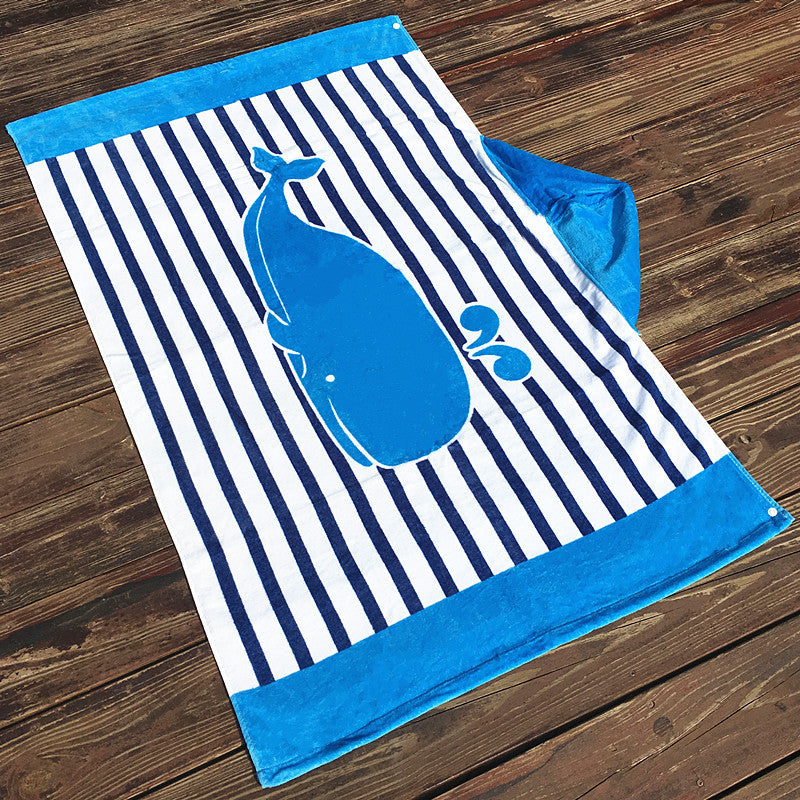 Kid Baby Pure Cotton Towel Poncho Gym Sports Hooded Mermaid Bathrobe Pajamas