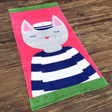 Kid Thick Bath Towel Cartoon Printing Large Cotton Beach Bath Pajamas